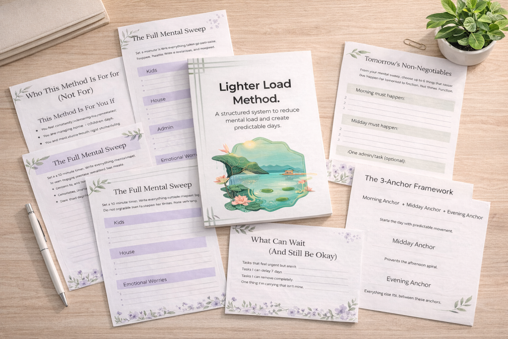 Reduce mental load  with "The Lighter Load Method "
