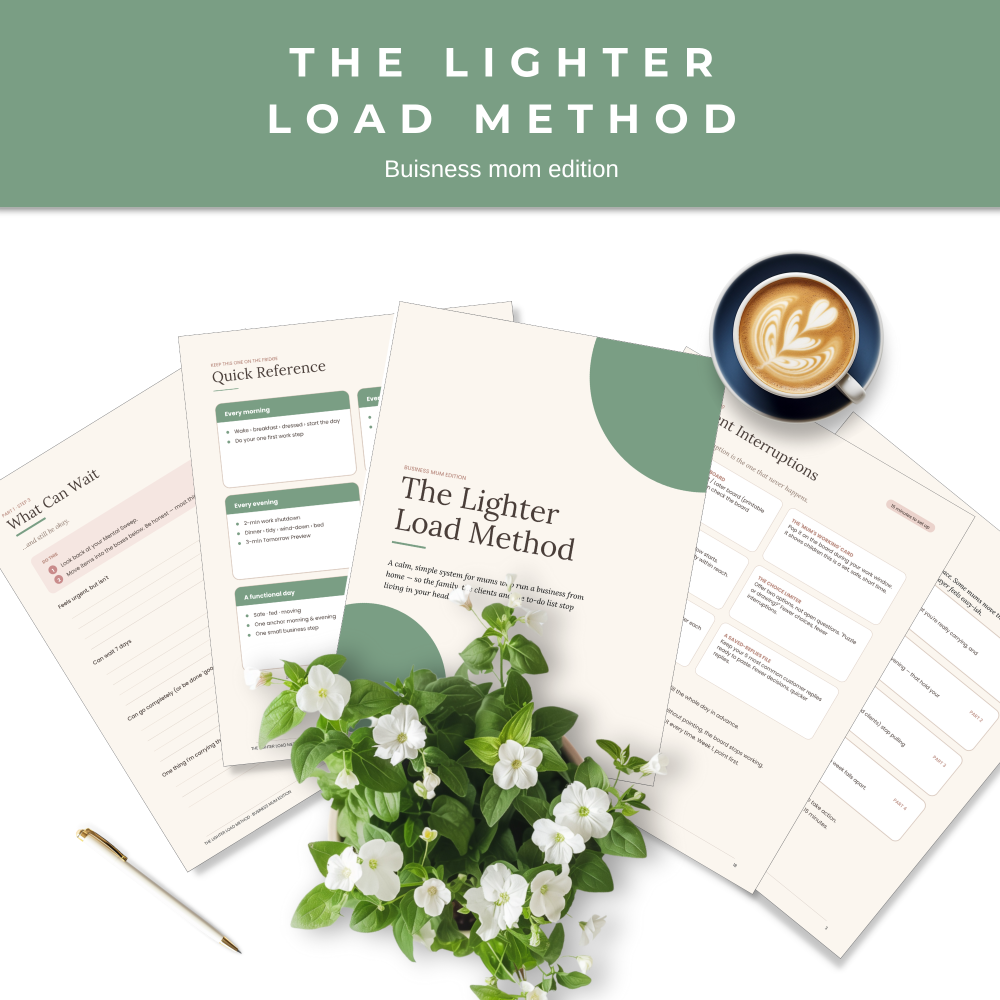 The Lighter Load Method Business Mum Edition printable planner